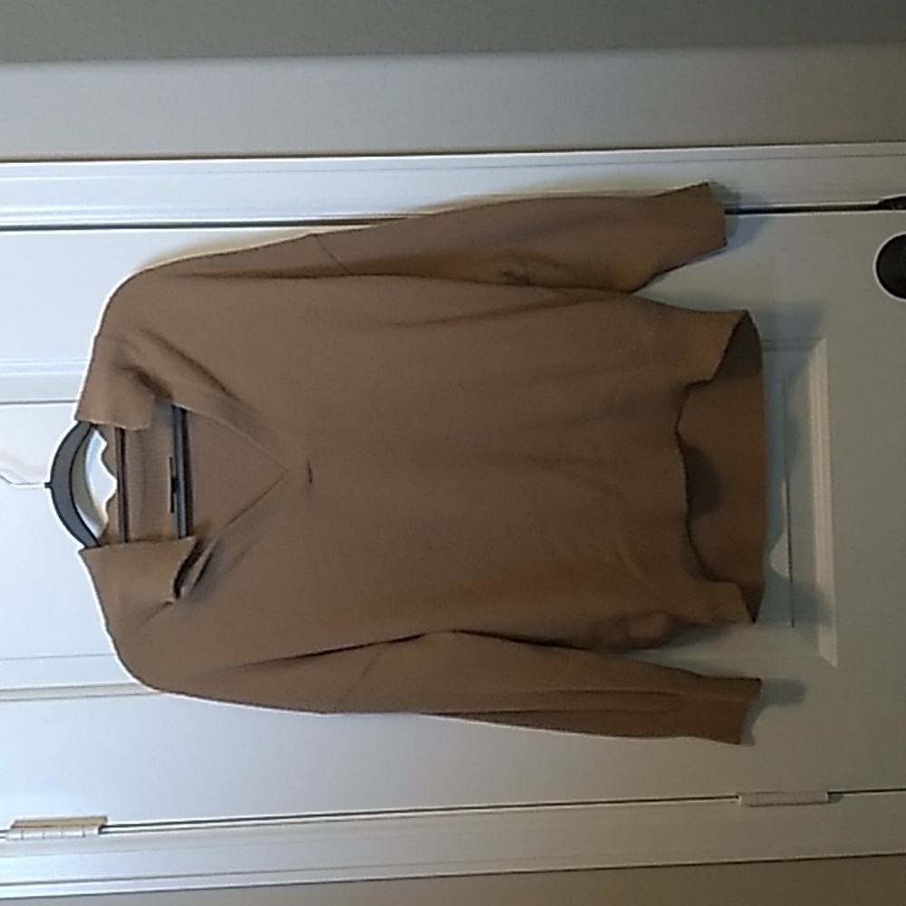 Tan skirt suit